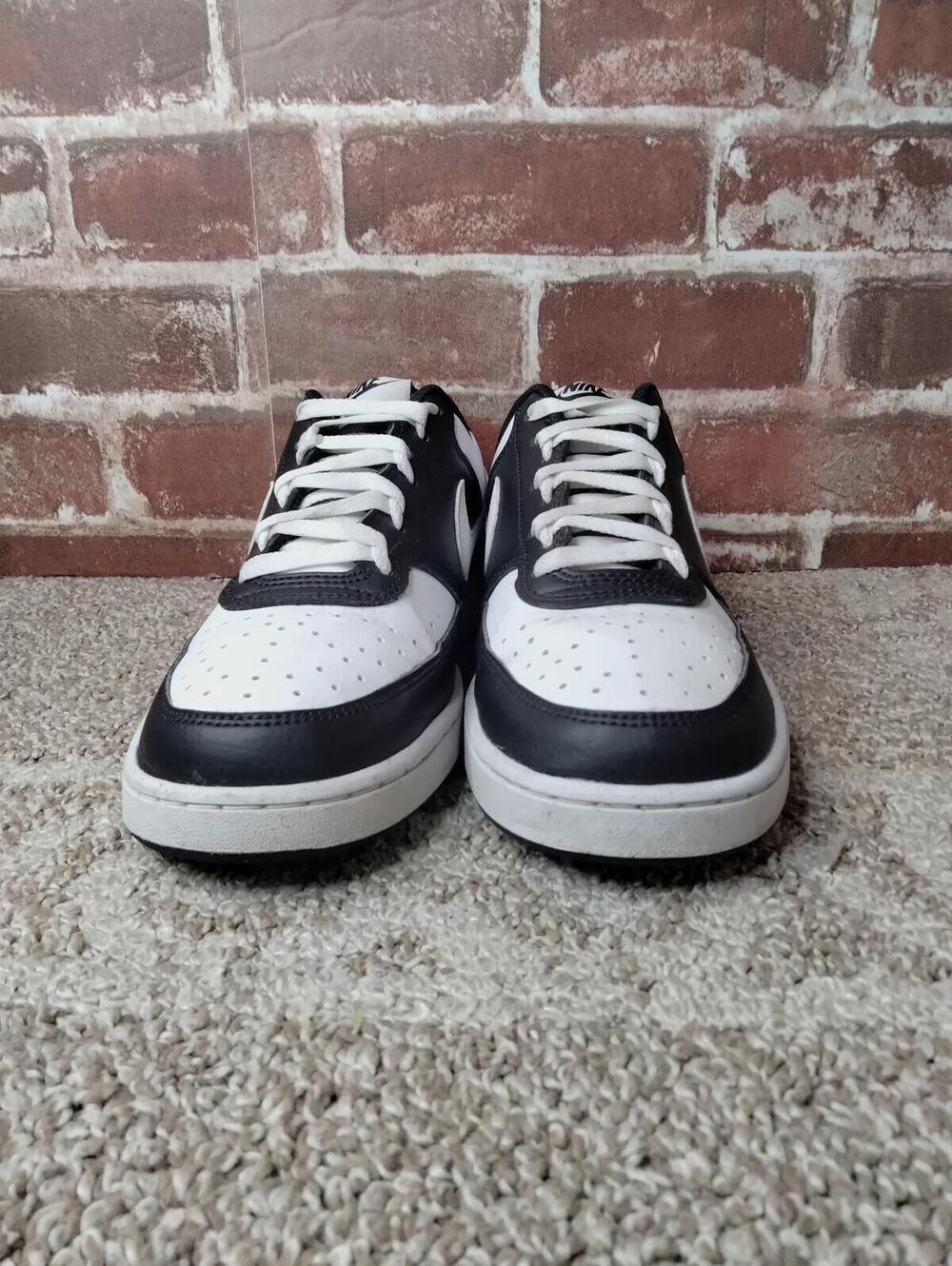 Nike Court Low Shoes Womens Size 9 Court Vision Leather Black White Basketball - Picture 7 of 9